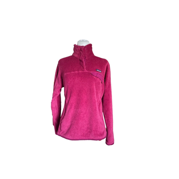 Women's Patagonia Fleece Pullover Pink Size M - Picture 2 of 5
